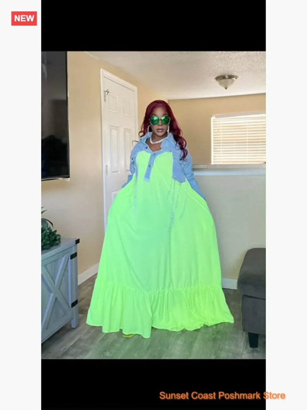 Sexy Spaghetti Strap Sleeveless Ruched Ruffle Hem Bandage Oversized Beach Loose - Picture 6 of 7